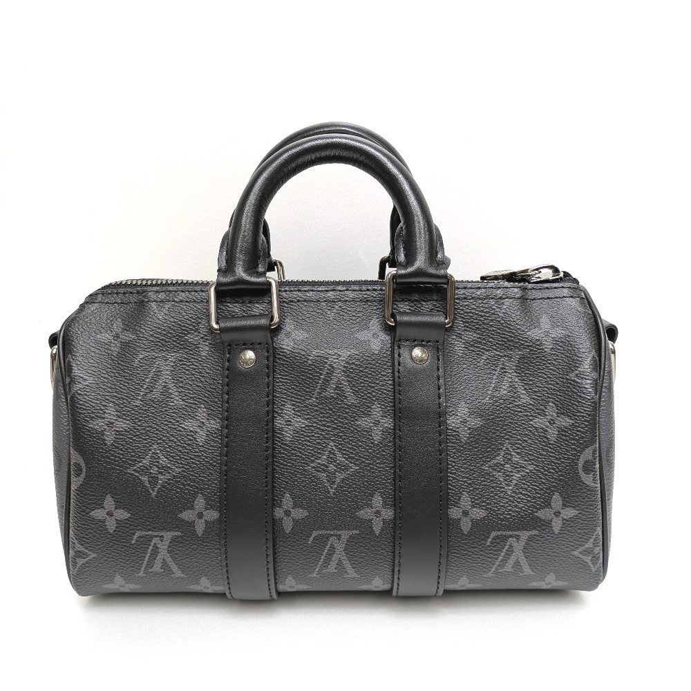 Louis Vuitton Shoulder Bag Keepall Bandouliere Monogram Eclipse Black